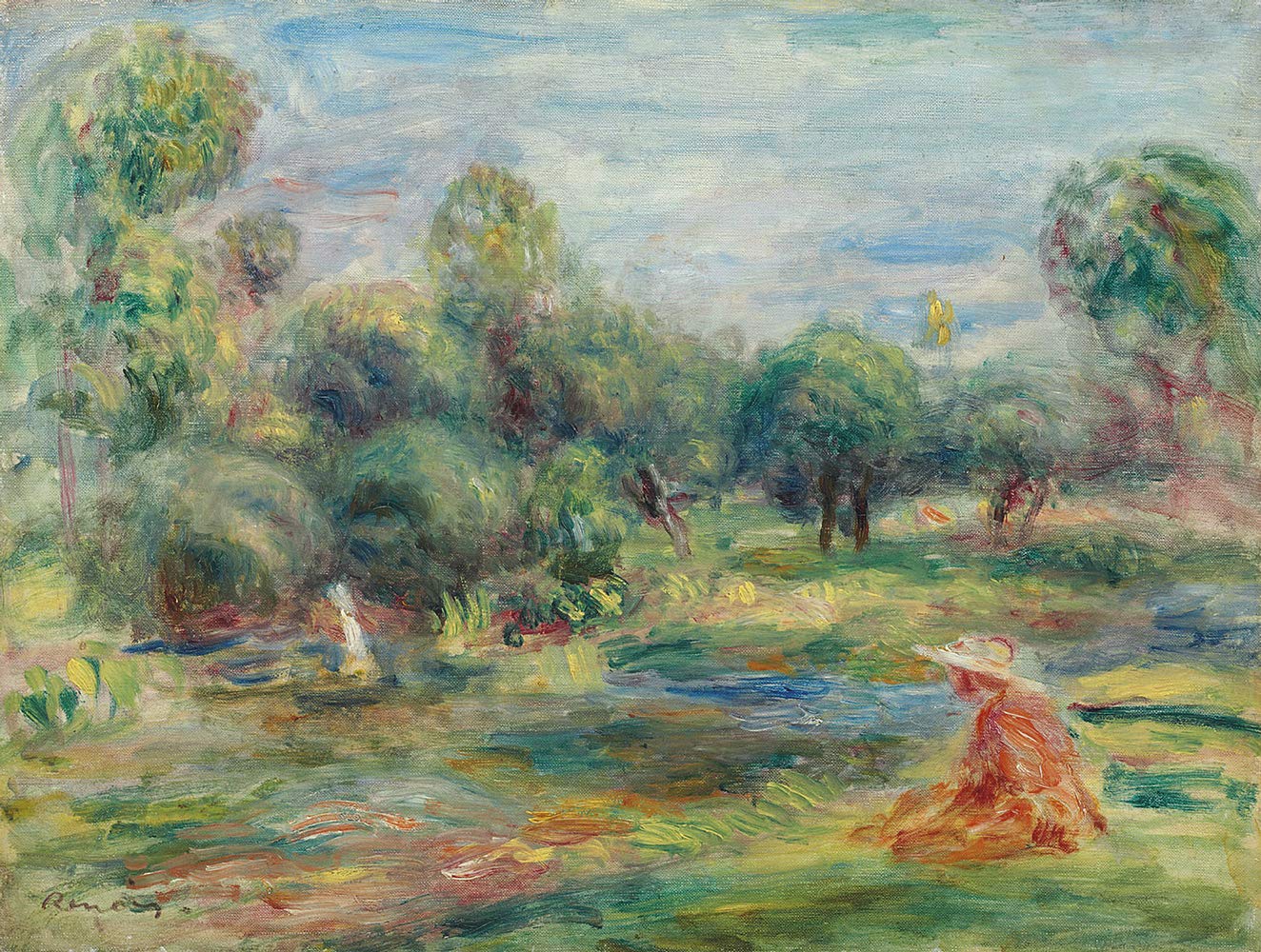 Pierre-Auguste Renoir、PAYSAGE A CAGNES Paysage aux environs de Cagnes | Art Moderne et Contemporain