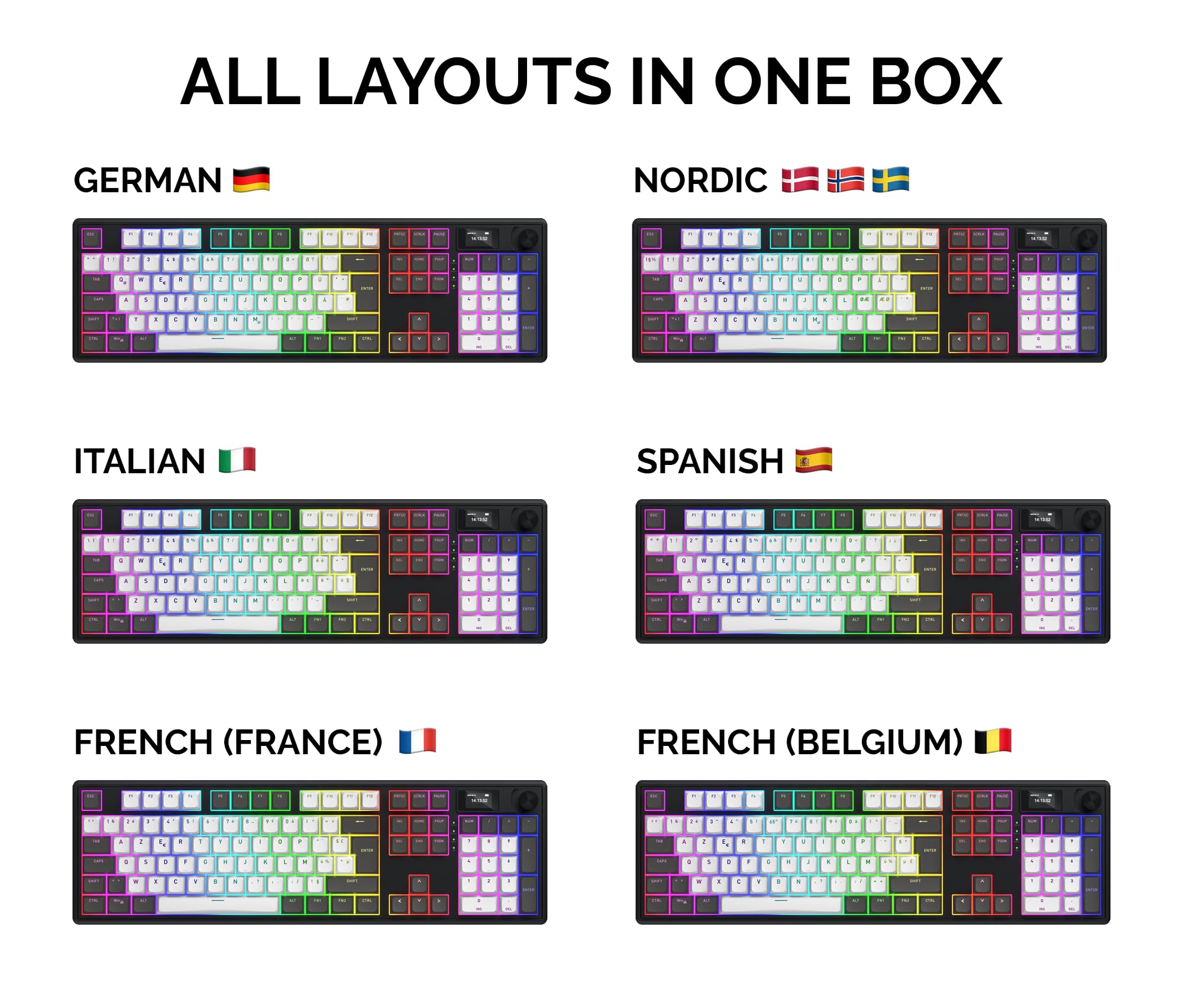 HATOR Skyfall 100 PRO Wireless Mechanische Gaming-Tastatur Silent Switches 8000Hz PBT-Keycaps Schwarz EU Layout