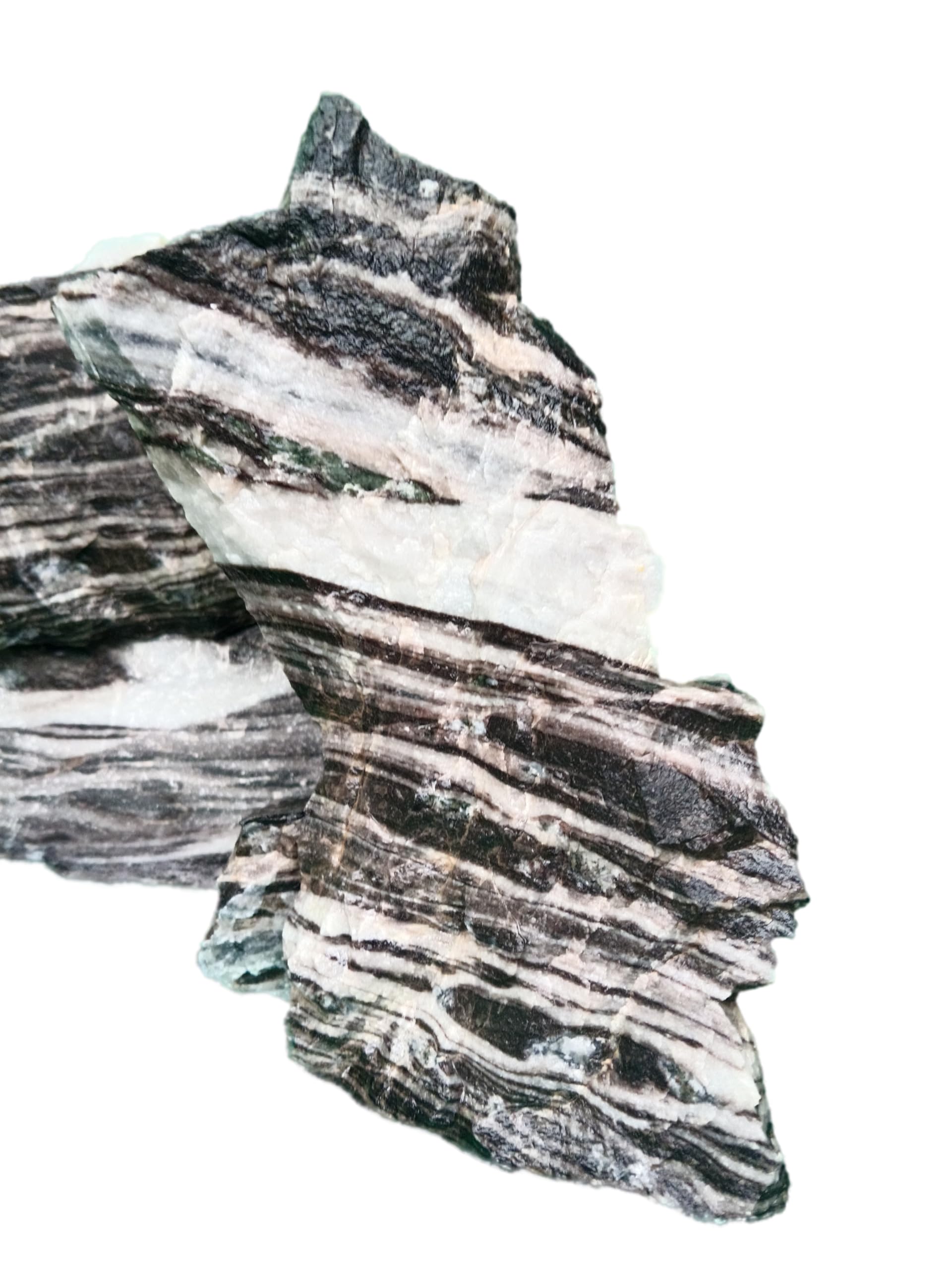 RUKDA Natural Zebra Rock for Aquariums, Gardens, and Home Decor - Premium Decorative Stones for Aquatic Environments, Terrariums, Landscaping, and Interior Design - 1kg 1