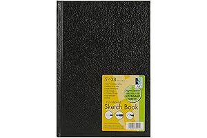 Black Hardbound Sketch Book 5.5 X 8: Capture Your Artistic Expressions with Ease