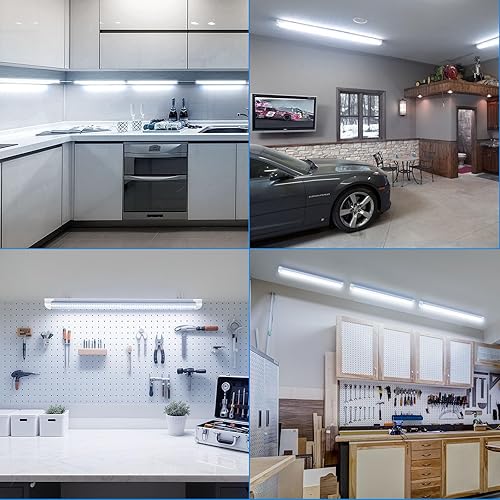 Miniatura 10 de CNSUNWAY - Luz LED para tienda de 2 pies, 24 W, 3600 lúmenes, 6500 K, súper brillante, lámpara LED integrada T8, forma de D, alto rendimiento, luces