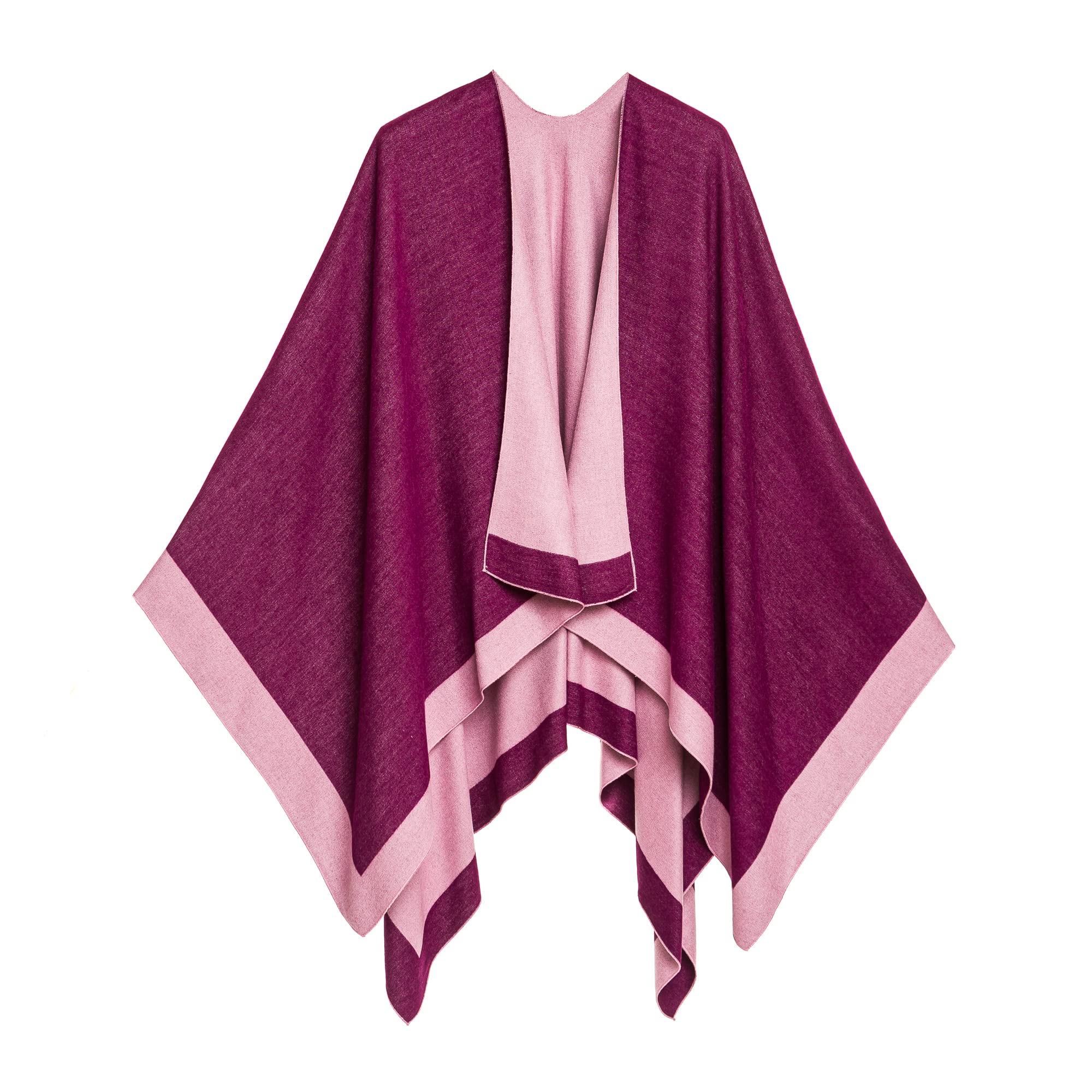 Women's Shawl Wrap Poncho Ruana Cape Cardigan Sweater Open Front for Fall Winter