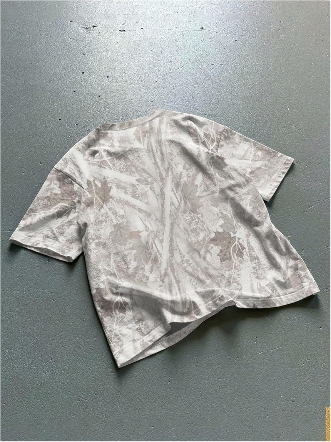 SOLY HUX Men's Camo T Shirt Short Sleeve Maple Leaf Print Vintage Tees Summer Tops Streetwear - Image 2