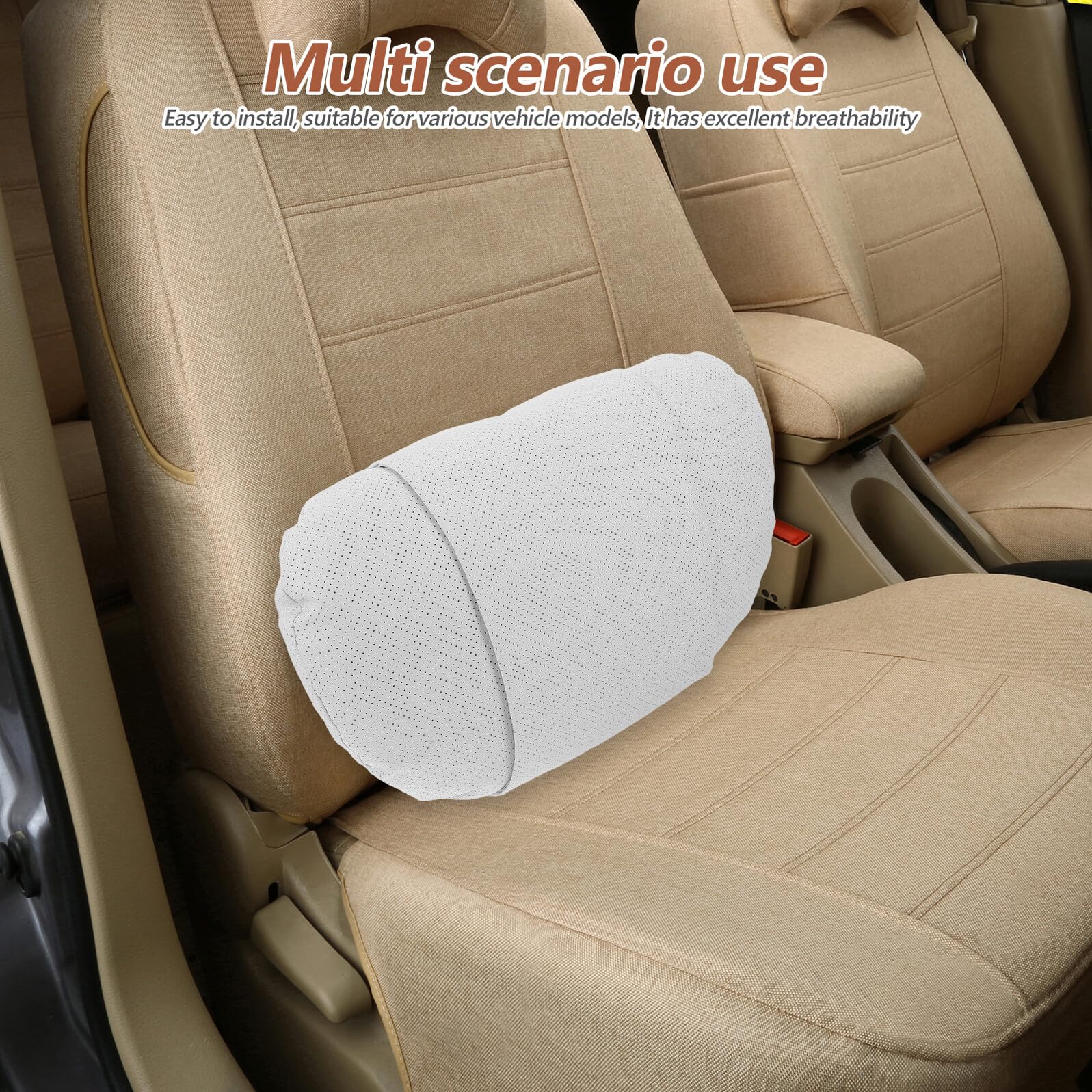 Cuscino Lombare Auto Traspirante Supporto Ergonomico per Schiena Cuscino Seduta Guidatore per Viaggi e Ufficio Adatto Tutti i Sedili Auto