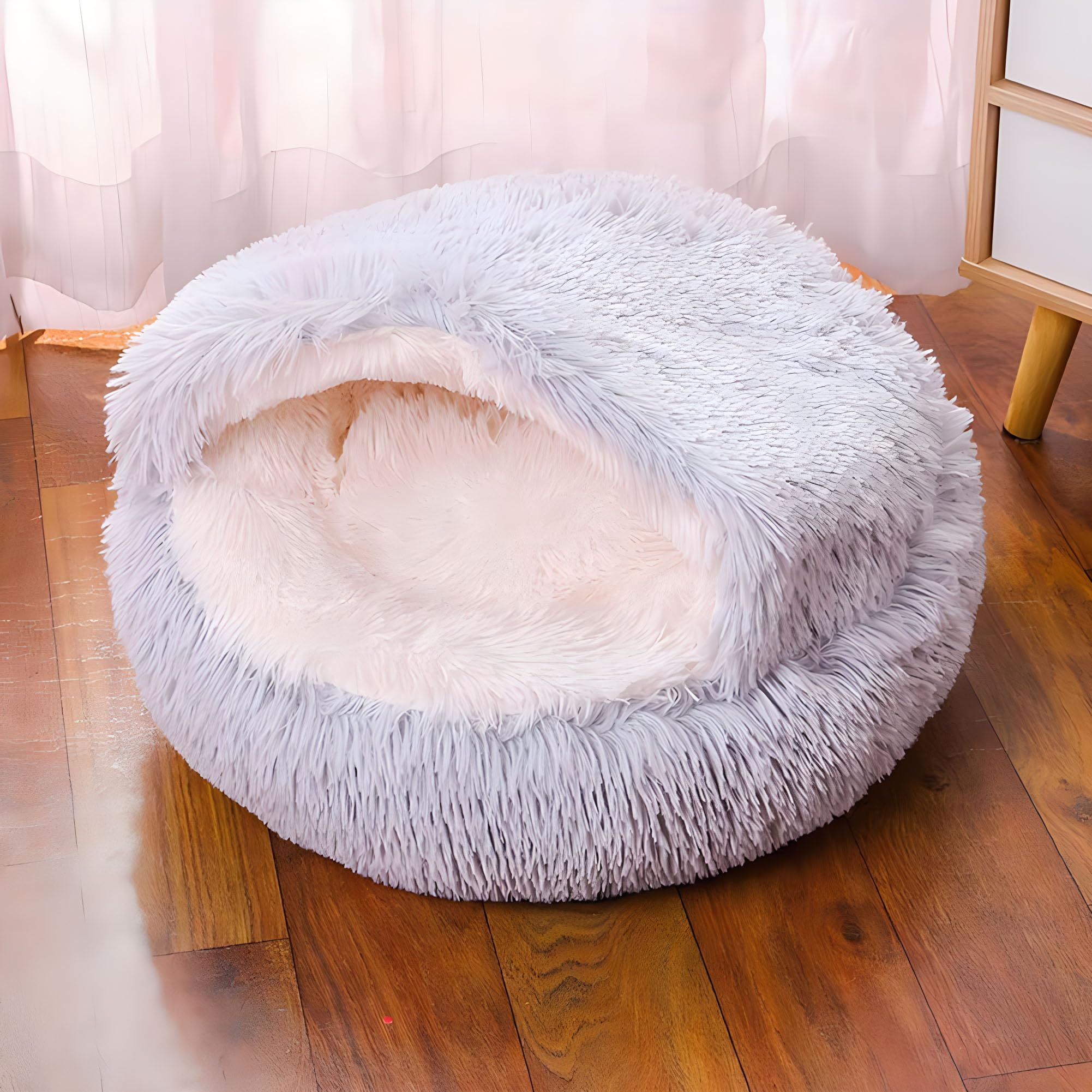Couchage anti-anxiété Yuly : panier pour chien et chat lavable et stable