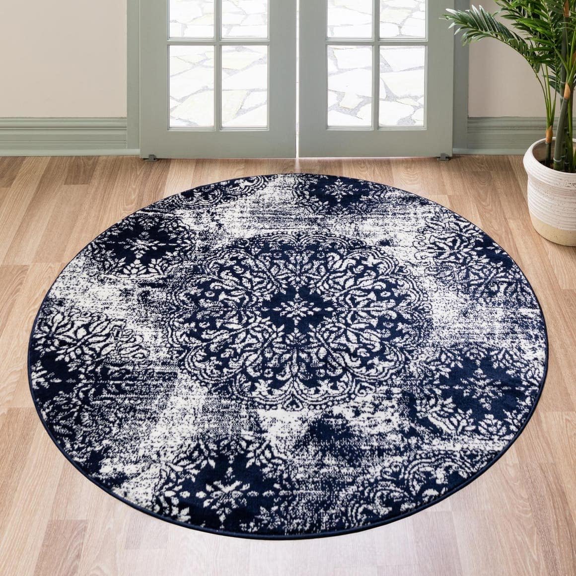 Unique Loom Sofia Collection Area Rug Grand (7' 1" Round