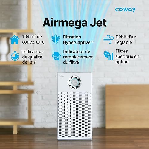 COWAY Puissant Purificateur d'Air HEPA pour Animaux Allergies, AIRMEGA JET - 2