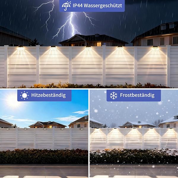 Sylvwin Luci solari da giardino a LED, lampade solari per giardino esterno, confezione da 10 luci solari da giardino bianco caldo, luci solari da giardino (6 PCS Solari a LED) - 4