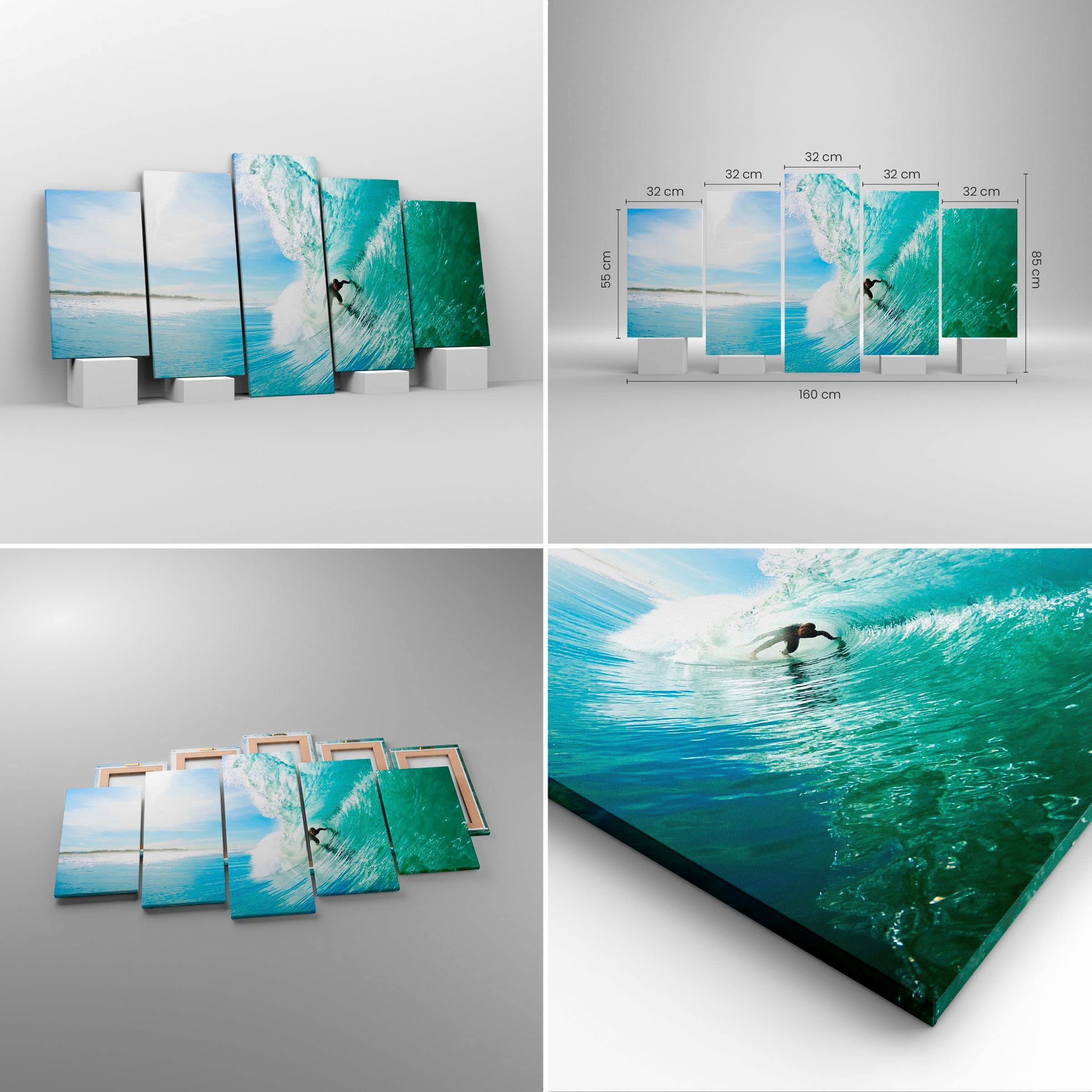 Cuadro Decorativo Vitícola MHARTK66 - Lienzo 59x119 Cm, Paisaje Con Viñas, Para Salón, Dormitorio U Oficina