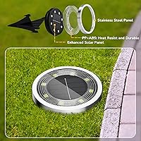 Vista 8 de INCX Solar Ground Lights,16 Pack Solar Lights Outdoor Waterproof, Solar Garden Lights Landscape Lighting for Patio Pathway Lawn Yard Deck Driveway