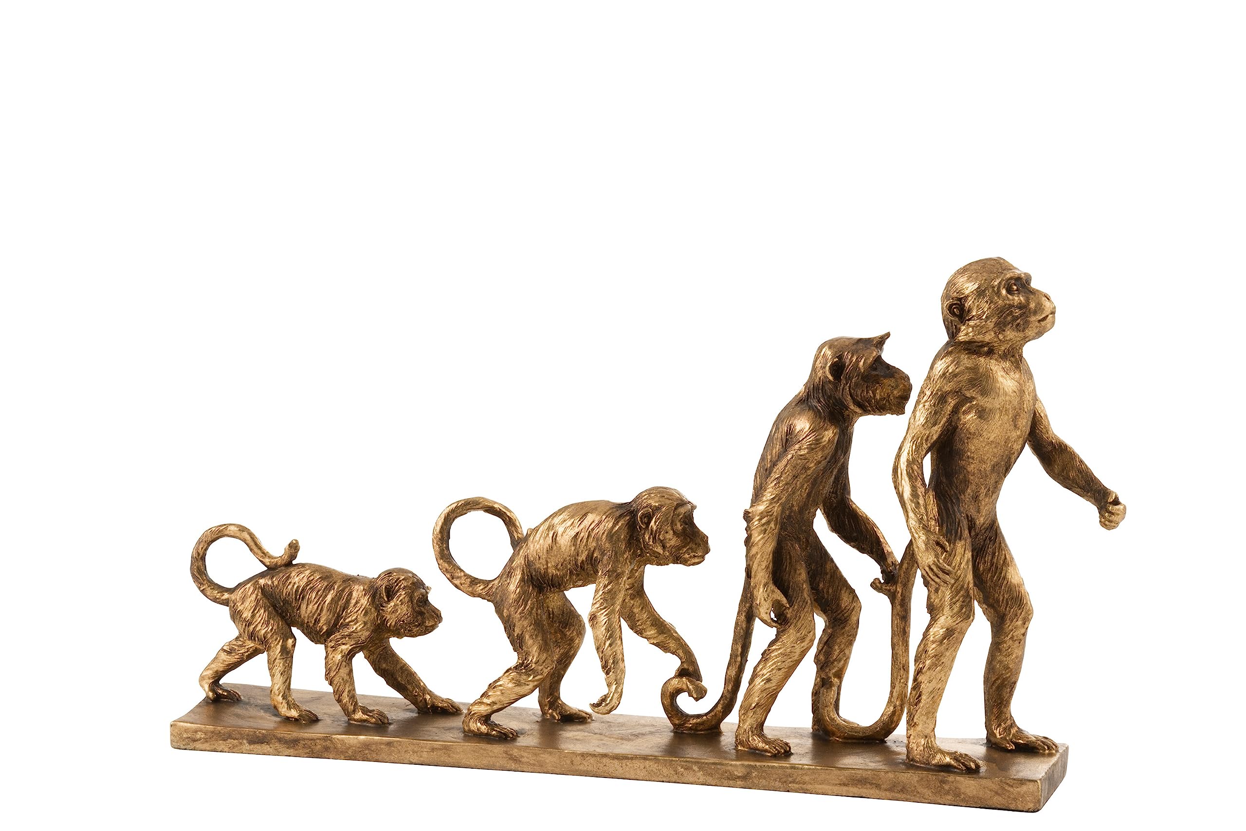 J-line - Figurine Monkey Evolution RES Ant Gold (44.5x9x25cm) JOLIPA JLINE 95570