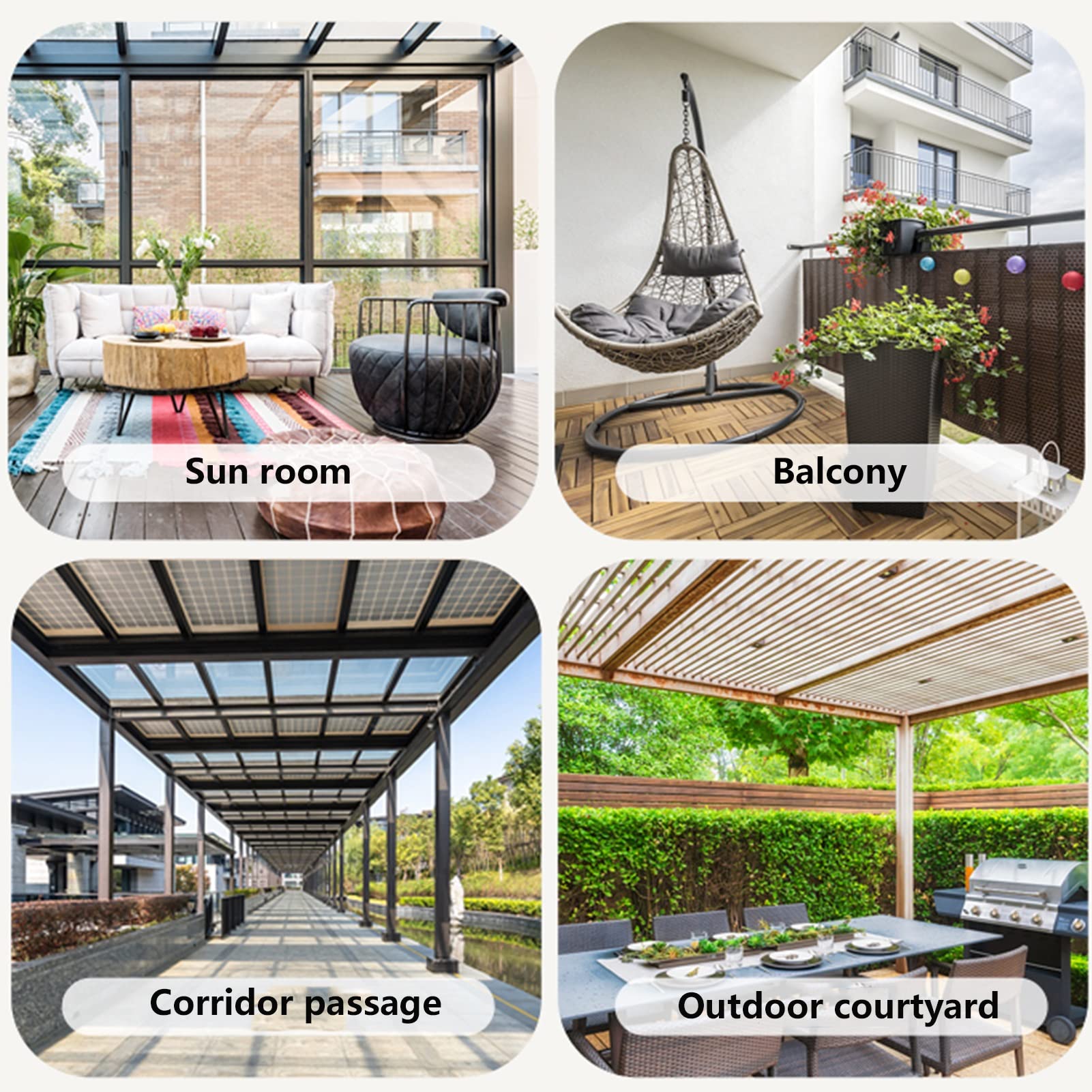 Rideau Exterieur Terrasse avec Oeillets en Haut et Bas Coupe-Vent Rideau Pergola Extérieur Imperméables Rideau Occultant pour Jardin Terrasse Pavillon (Color : Beige, Size : 1.5x2.5m)