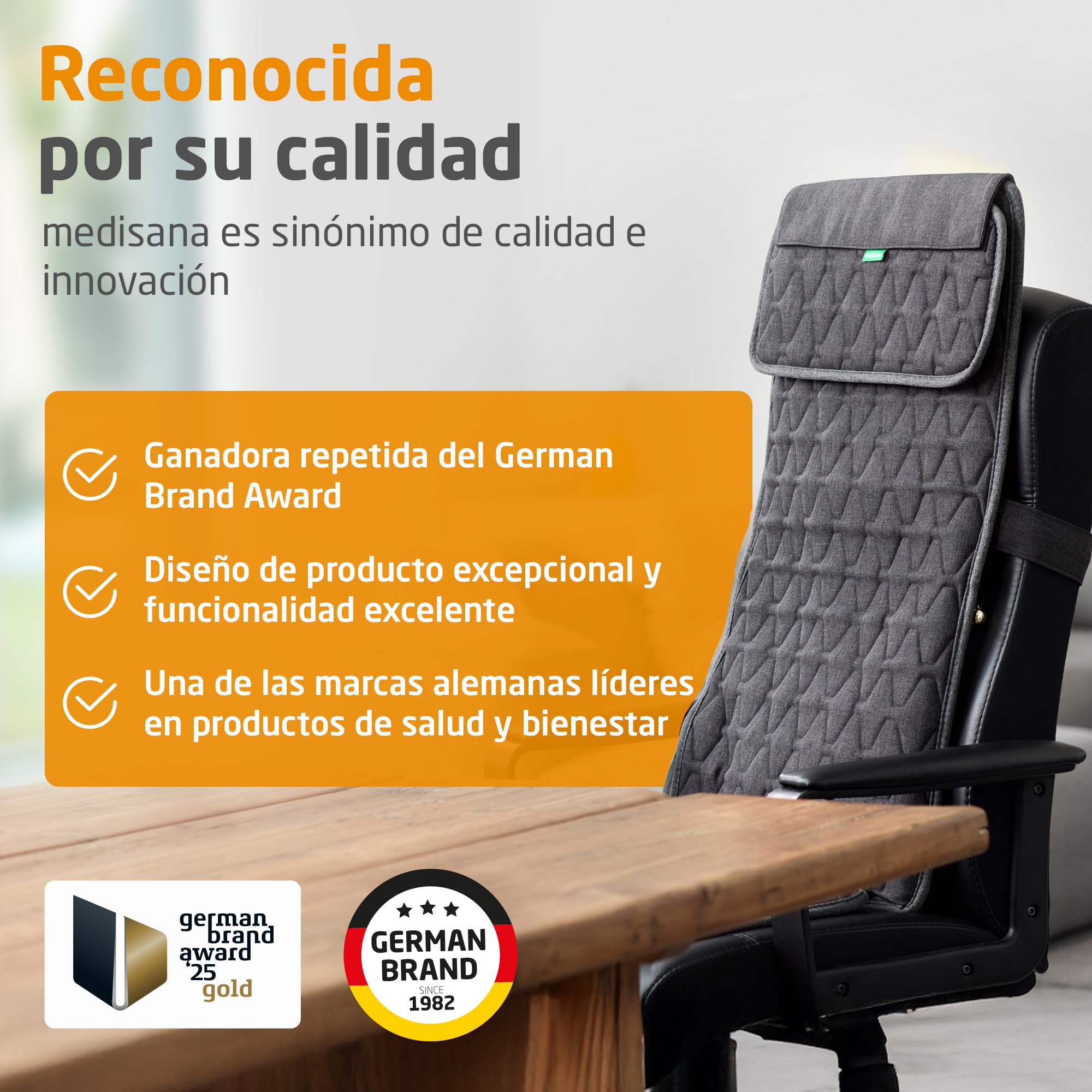 medisana MC 700 funda de masaje Shiatsu, masajeador cervical y para espalda y cuello, esterilla de masaje extrafina y ligera con gran superficie y calor, se puede utilizar tumbado o sentado
