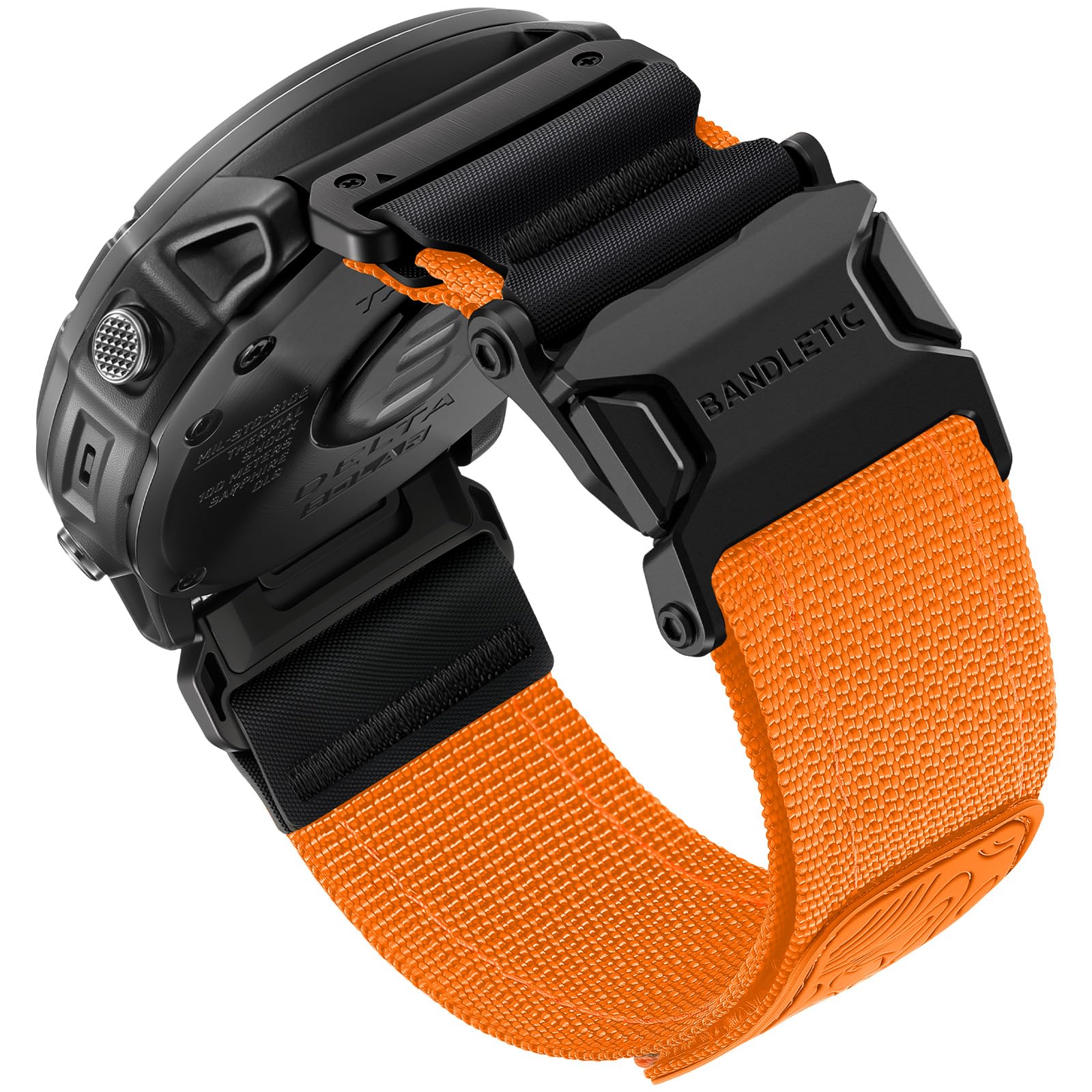 Bandletic 26mm Nylon Armband Compatible with Garmin Fenix 8 51mm Quick Fit MagnetBuckle Uhrenarmband für Fenix 7X 6X Pro/5X Plus/3/3 HR/Instinct 2X 3 50mm/Enduro/Quatix/Tactix/Epix Pro 2 51mm