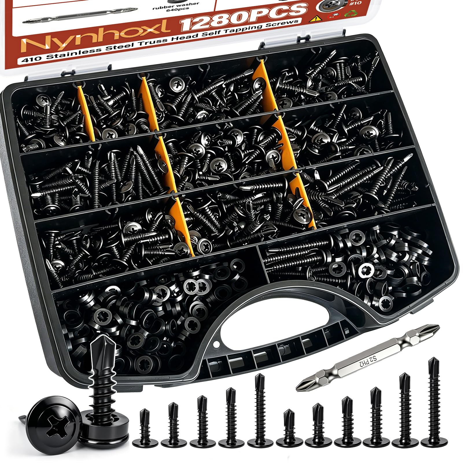 Self-Tapping Screws - 300 Pack #8 x 3/4" -10