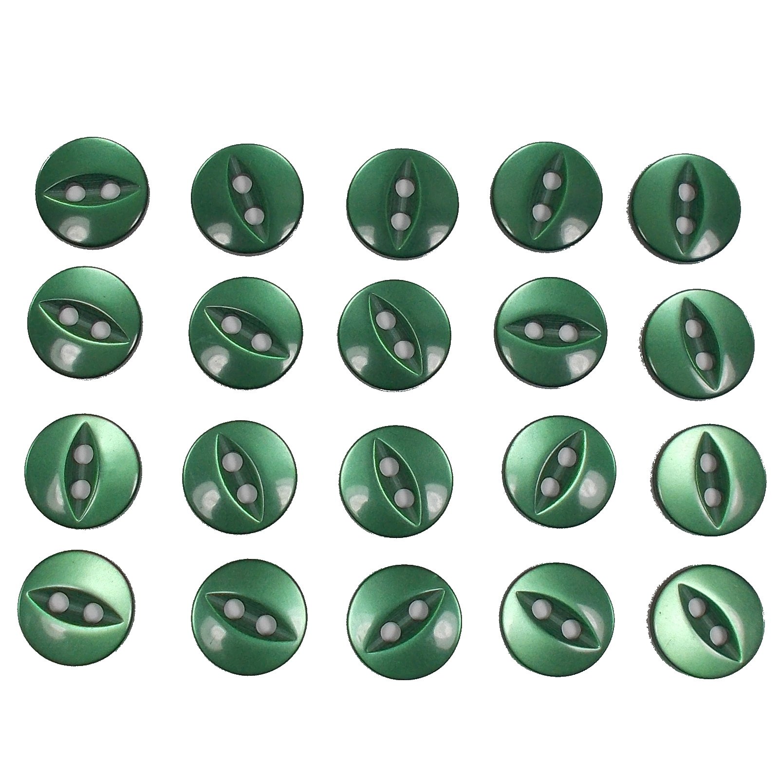 Push The Button Green Fisheye Basic Buttons 11Mm (, 20)