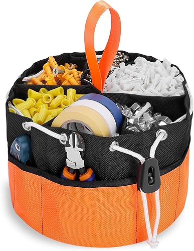 Miniatura 1 de Bolsas de tornillos de 16 bolsillos, bolsa de piezas pequeñas, bolsa de tornillo, bolsa de uñas apiladas en cubo de 5 galones, bolsa de paracaídas
