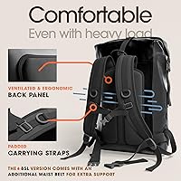 Vista 7 de Earth Pak Mochila impermeable - Mochila de senderismo resistente - Bolsa con cierre enrollable - Bolsa seca acolchada con carcasa impermeable