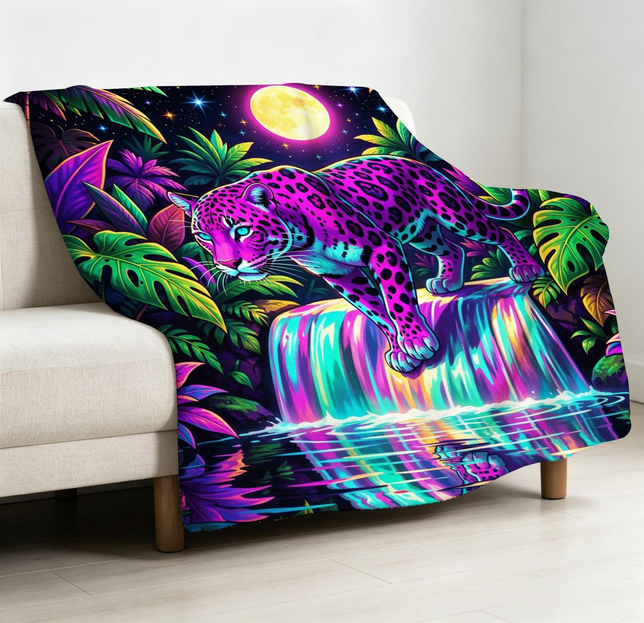 Manta Entretiempo Grande, Leopardo Morado, 220x240 cm, AQ7181