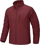 TACVASEN Veste Softshell légère Fleece Lined Windbreaker Enduit imperméable pour la chasse tactique Randonnée pour homme