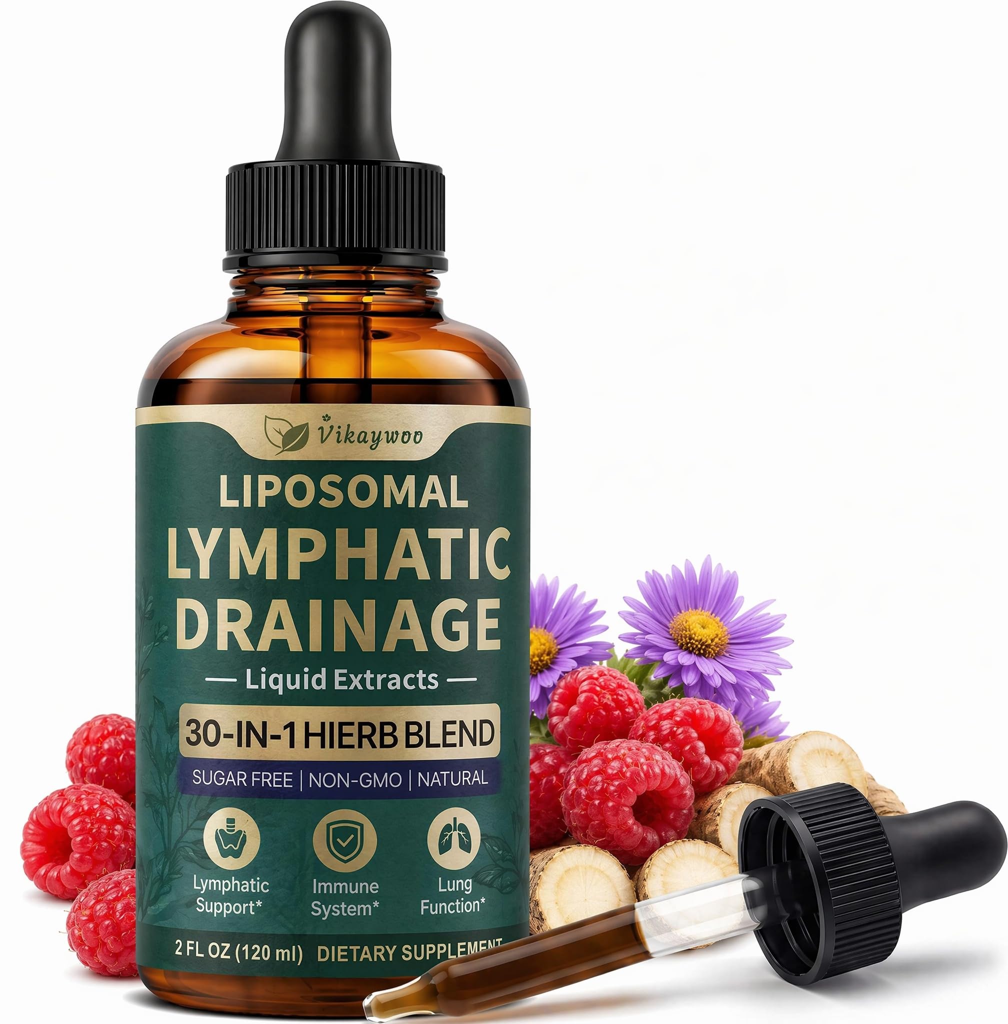 Liposomal Lymphatic Drainage Drops, 2 FL.OZ