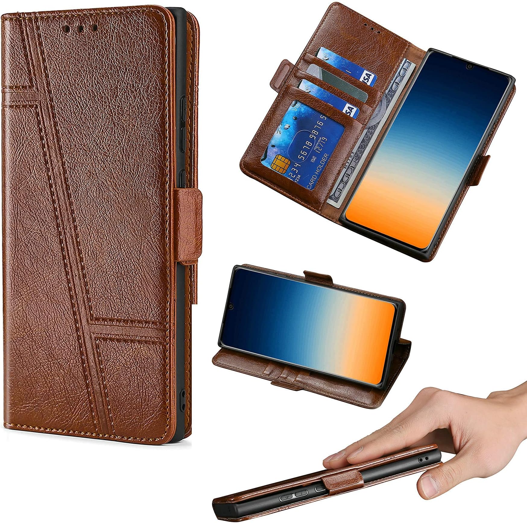 GKLTCK Flip Case For Woxter Zielo Z-420 Hd Case phone Stand Cover [brown]