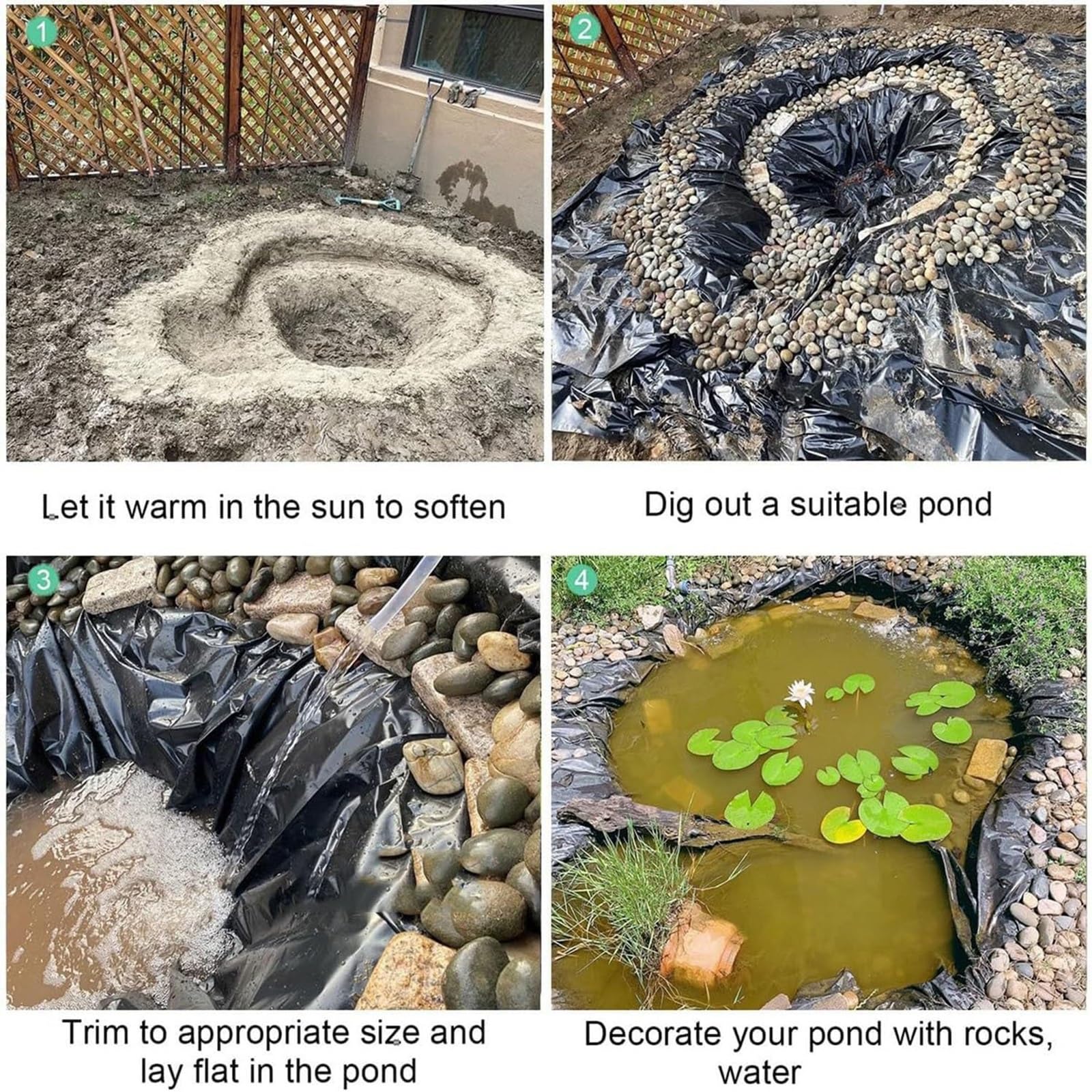 Memb UV-Resint de 5 mm para Po, fuentes y cascadas, fácil de cortar e insertar, 6 x 4 m, perfecto para agua al aire libre