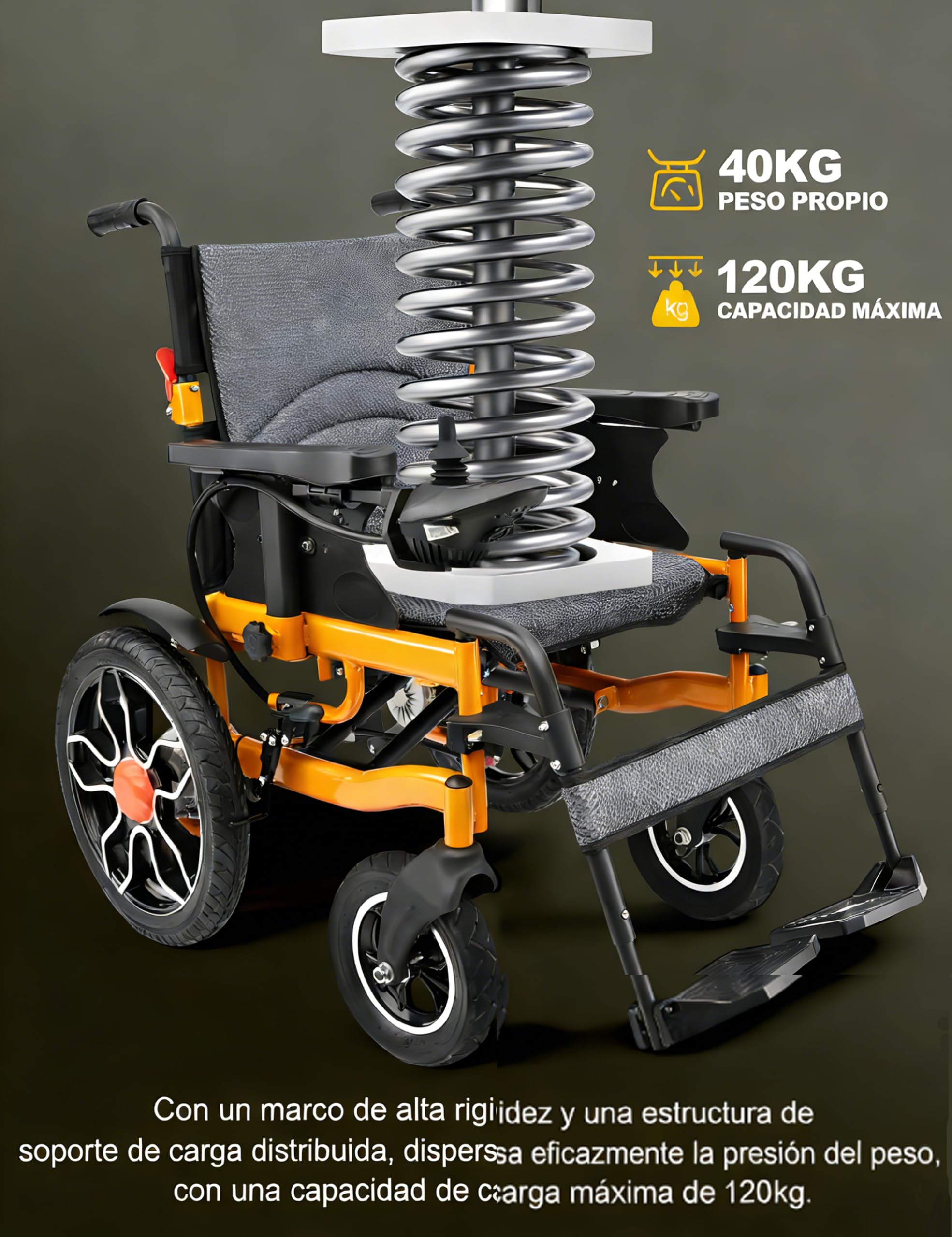 Silla de ruedas eléctrica portátil plegable con asientos más anchos, batería de litio extraíble de 20 Ah, alcance de 25 km, silla de ruedas eléctrica para discapacitados y personas mayores