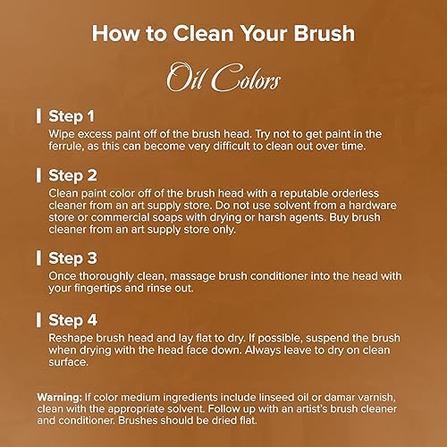 Miniatura 8 de Silver Brush Limited 8036MD - Cepillo ovalado de paisaje jumbo plateado, murales grandes, caballete para pintores y muebles, tamaño mediano, mango