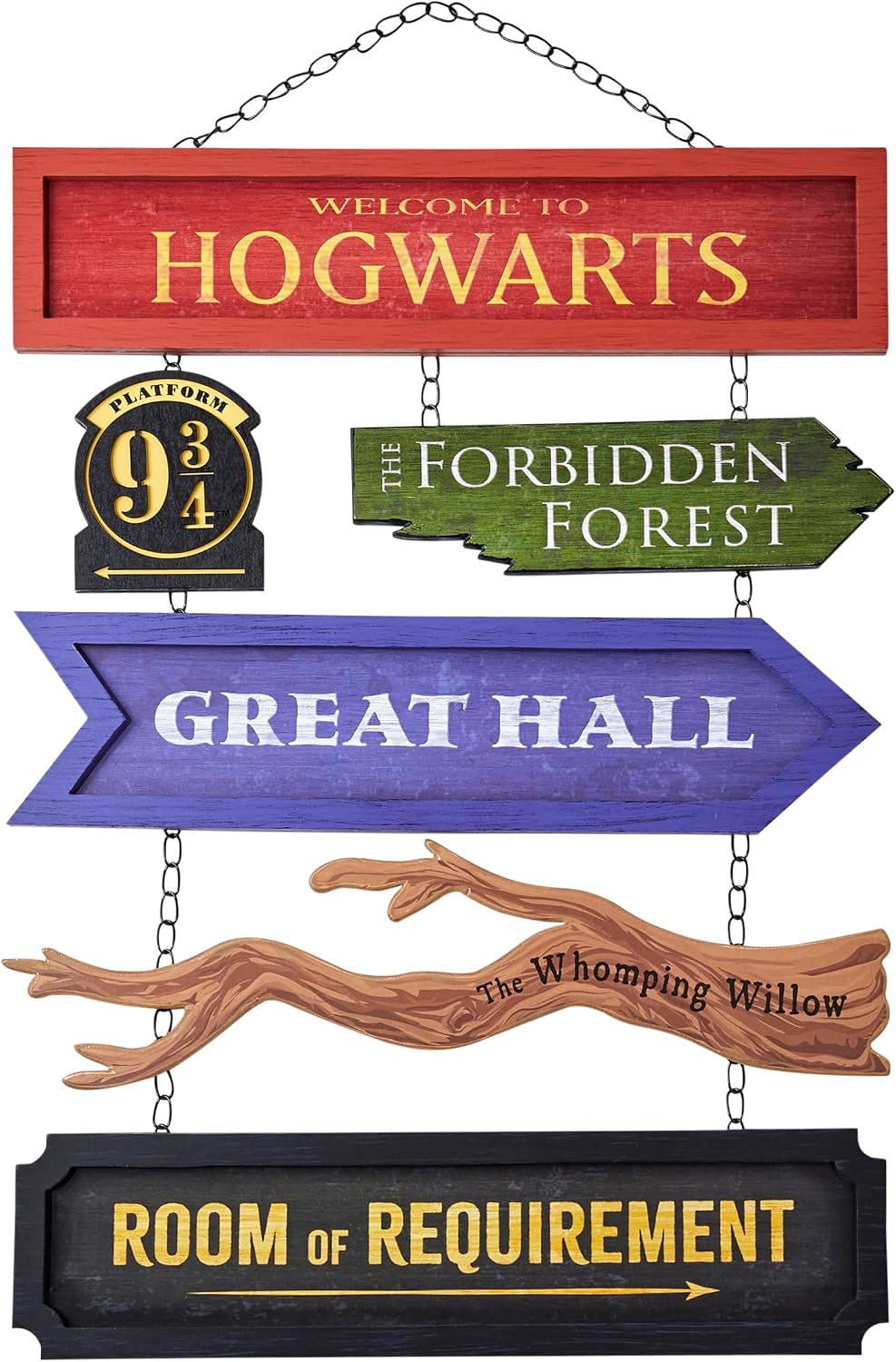 Spirit Halloween Welcome to Hogwarts Direction Sign - Harry Potter, Multicolor