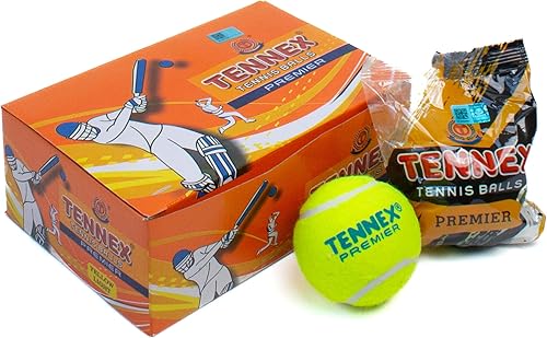 Premier Cricket - Pelota de tenis de grillo amarillo de tamaño estándar para axilas, 78 gms especializado para cajagrillo de césped