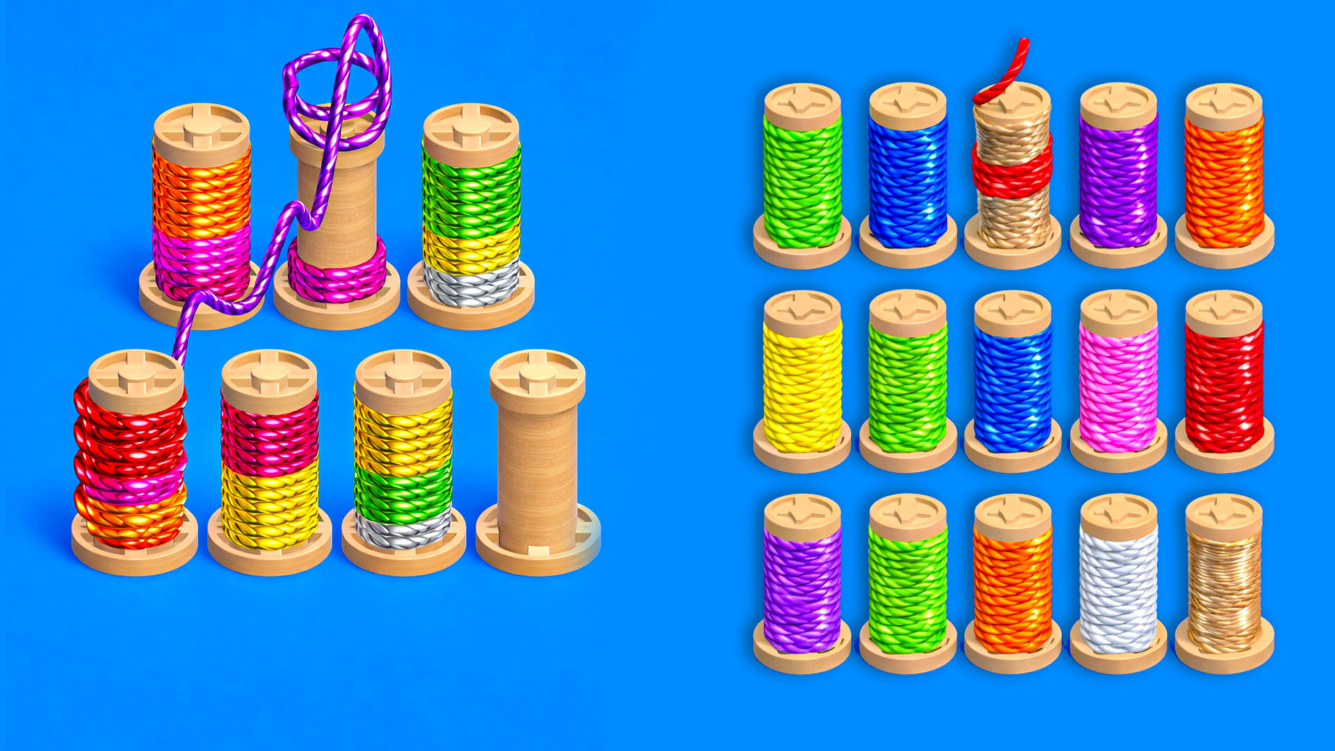 Wool Thread Color Sort 3D: Knit Rope Puzzle & Fun Matching Game - App ...