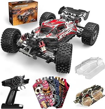 Jetwood 116 4WD Brushless Fast RC Cars for Adults with Cape Cobra Car Shell, Max 42mph Hobby Grade Electric Racing Buggy, Oil-Filled Shocks, AWD Offroad Remote Control Car with 2 Li-Po Batteries