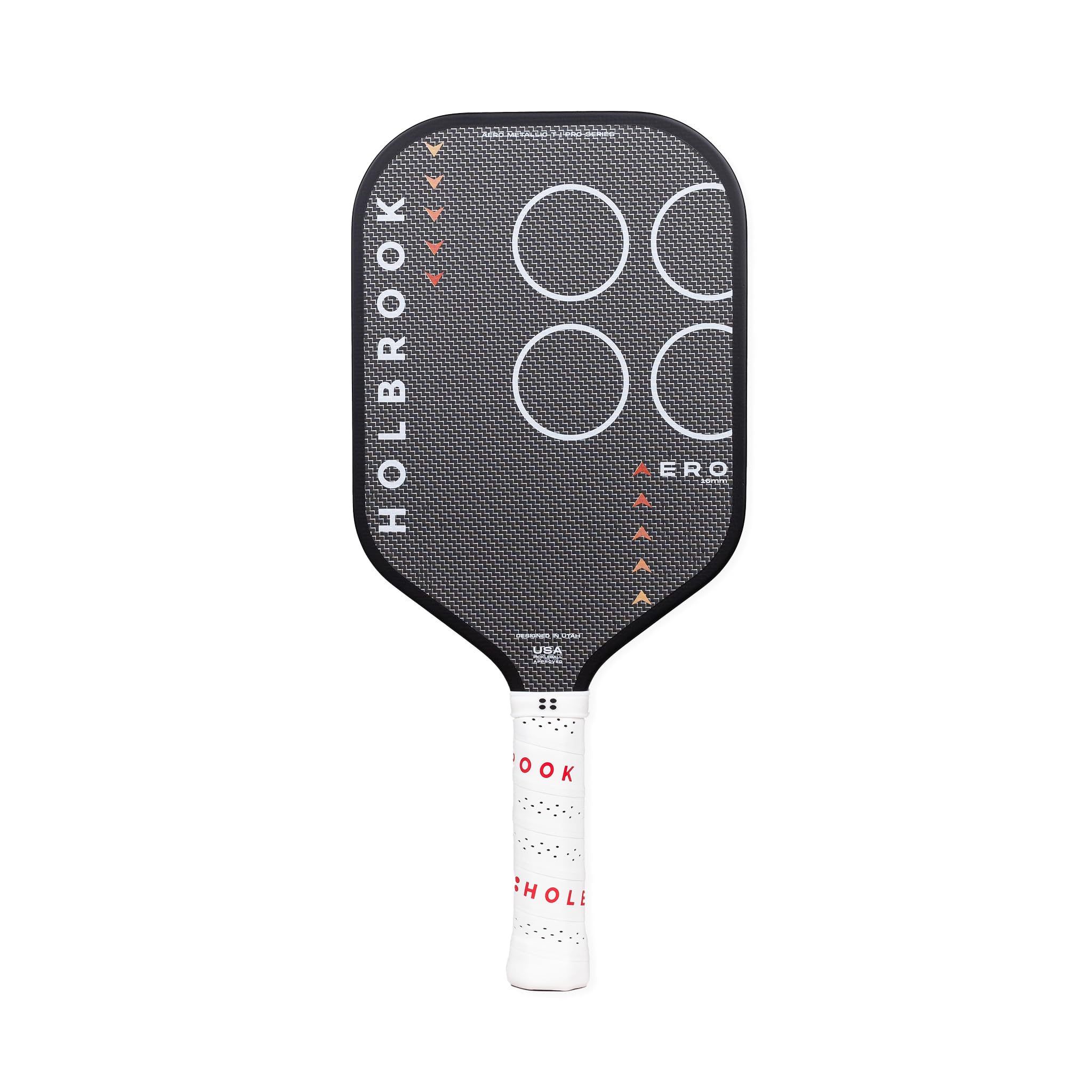 Holbrook Aero Series Edgeless Pickleball Paddle: USAPA Approved, Carbon Fiber Surface, Foam Polypropylene Core, Widened Sweet Spot, Controlled Touch