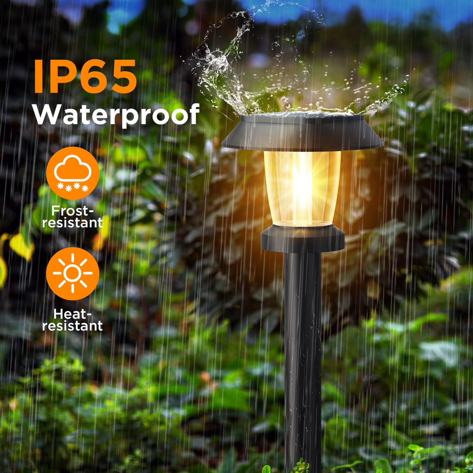 ALEPOD Solar Pathway Lights Outdoor - 8 Pack Solar Powered Garden Lights Waterproof, Decor Landscape Lighting with Three Lighting Modes for Yard, Lawn, Walkway, Driveway, Warm White