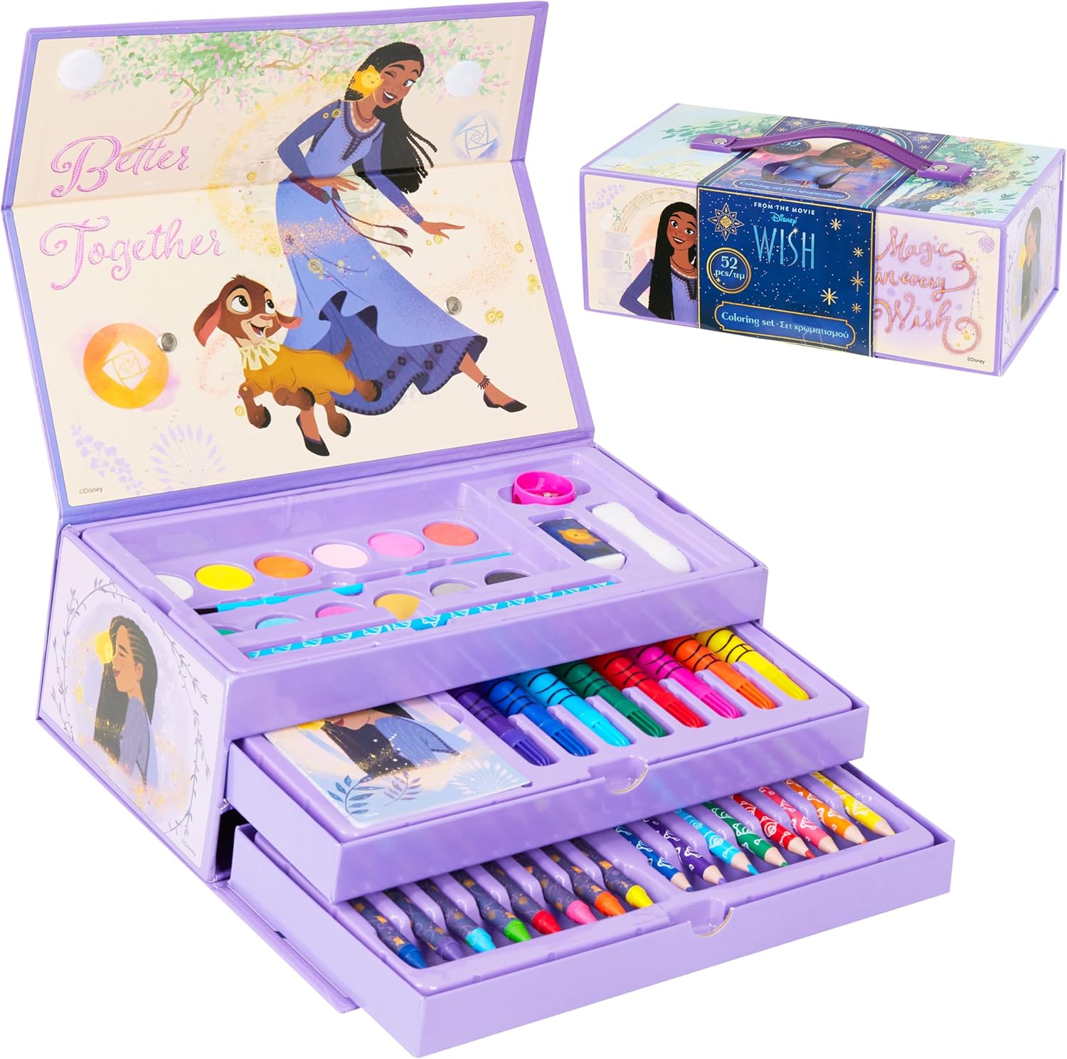 Disney Kids Painting Sets Art Supply Sets 40 Plus Pieces Colouring Sets