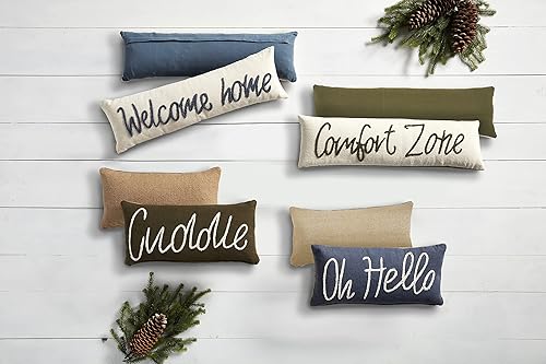 Miniatura 3 de Mud Pie Almohada lumbar Dhurrie, 12 x 25 pulgadas, Hello 85 unidades