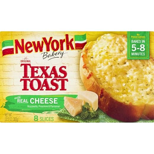 New York Texas Toast, Garlic Toast with Cheese, 13.5 oz (Frozen)
