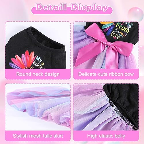 Miniatura 4 de Ropa para perros pequeños y niña, vestido de primavera para mascotas, tutú de princesa para cachorros, lindos vestidos de tul para cachorros, ropa
