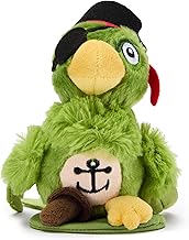 Disney Store Official Pirate Parrot Shoulder Plush, Pirates of the Caribbean, 13cm / 5", Soft Toy with Magnetic Plate, Fancy Dress Accessory