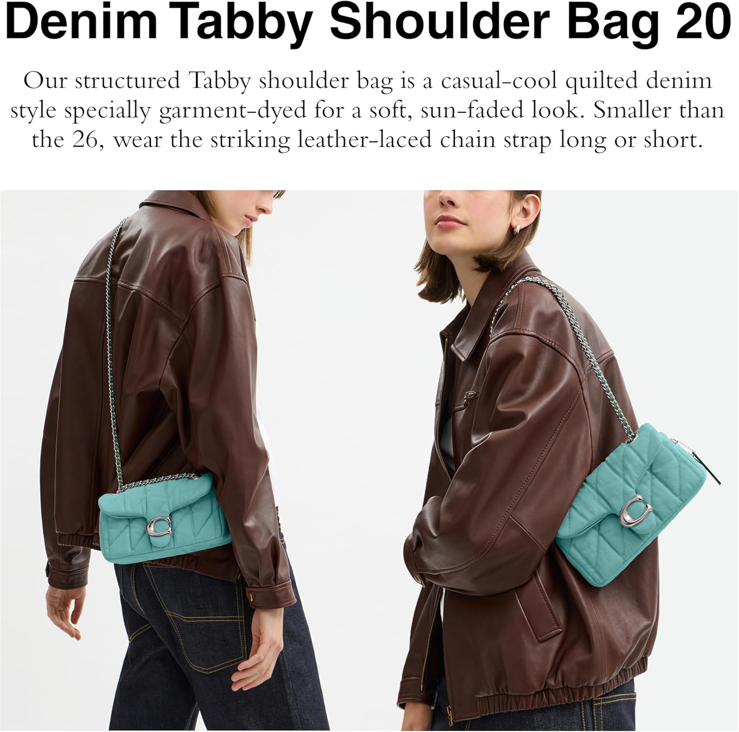 COACH, Women's, Tabby Shoulder Bag 20 With Quilting, Ivory, One Size - Image 3