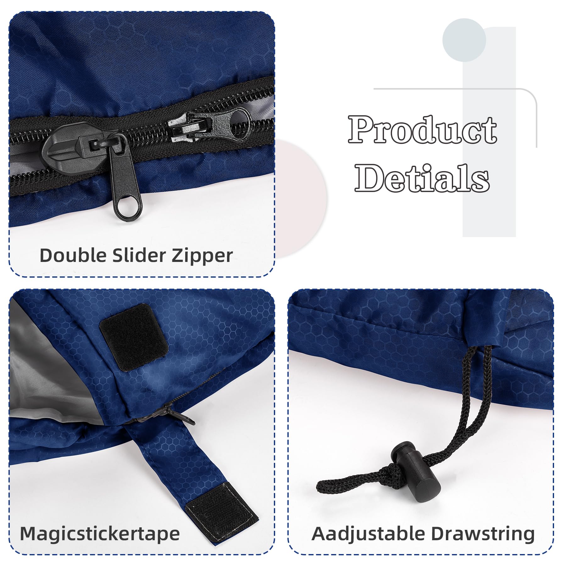 Zusentee Sacco a Pelo Estivo Invernale per Adulti e Bambini, Sacci a Pelo 4 Stagioni in Resistenti Impermeabile Ultraleggero e Compatto, Portatile Busta Rettangolare per Campeggio