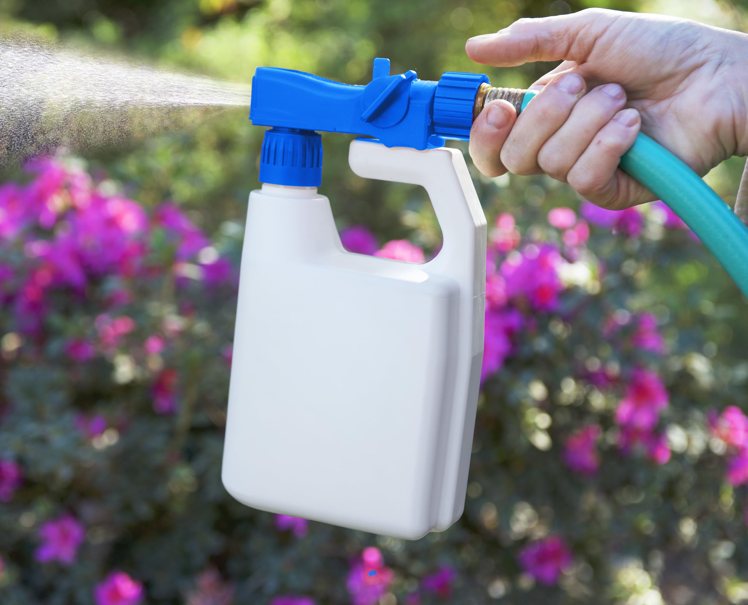 Amazon.com : Hose-end Sprayer - 100:1 Ratio [2 Pack] - 32oz Re-usable,  Multipurpose Lawn & Garden Sprayer for Liquid Fertilizer, Weed Killer, Pest  Control, Fungicide, Car Wash Soap, and More : Patio,