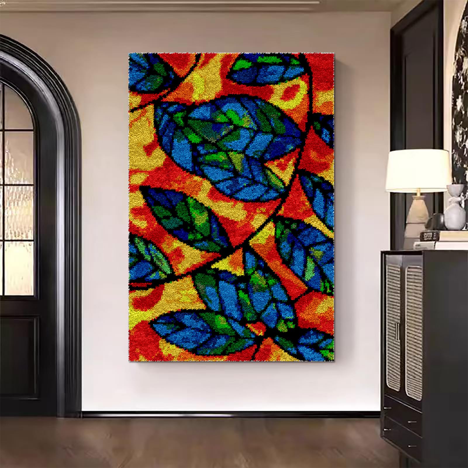Tehocwiz Duże zestawy dywanów hak zatrzask haftowany 69 x 102 cm
