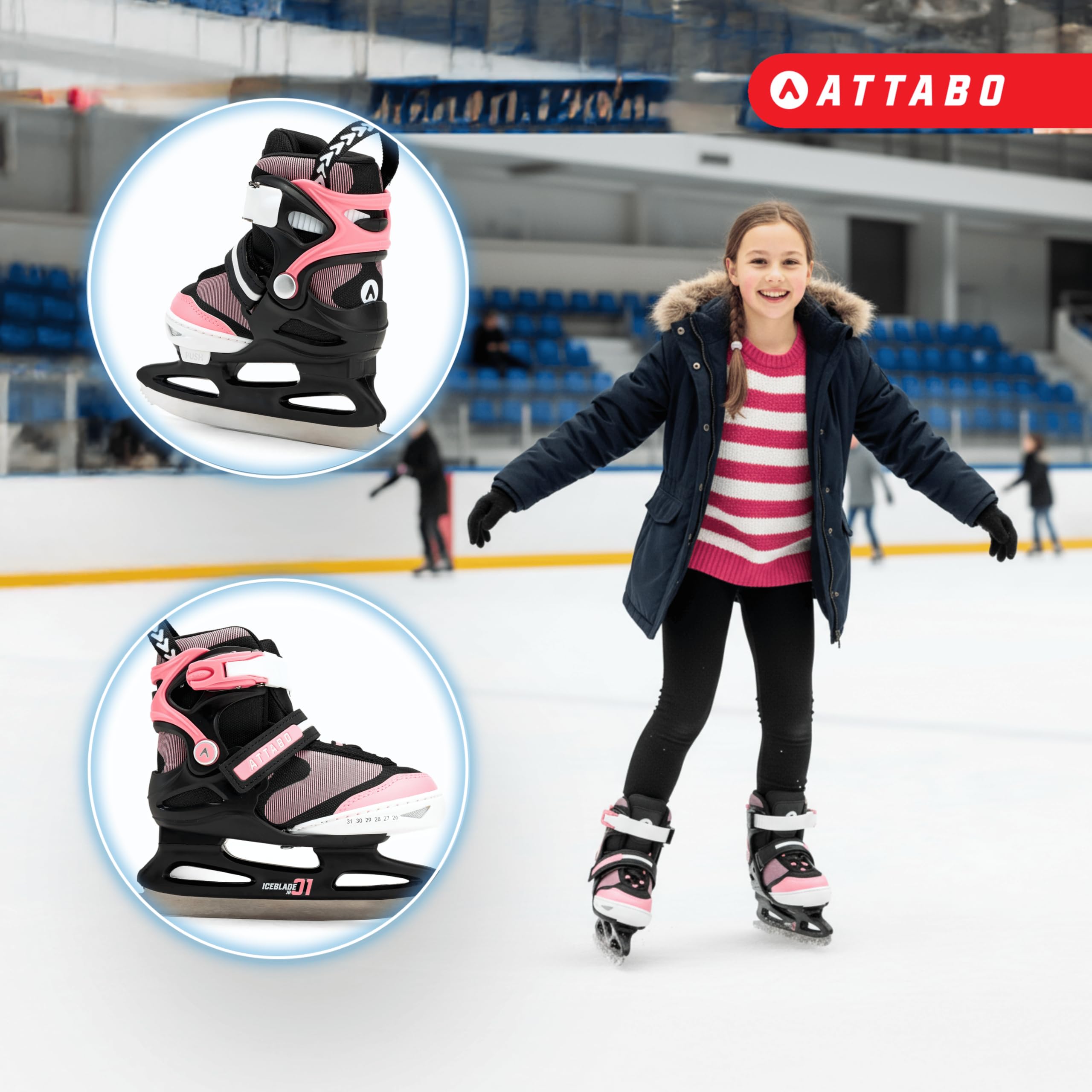 ATTABO Zola Patines de Hielo, Niñas