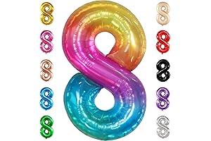KatchOn Giant Rainbow Number 8 Balloon