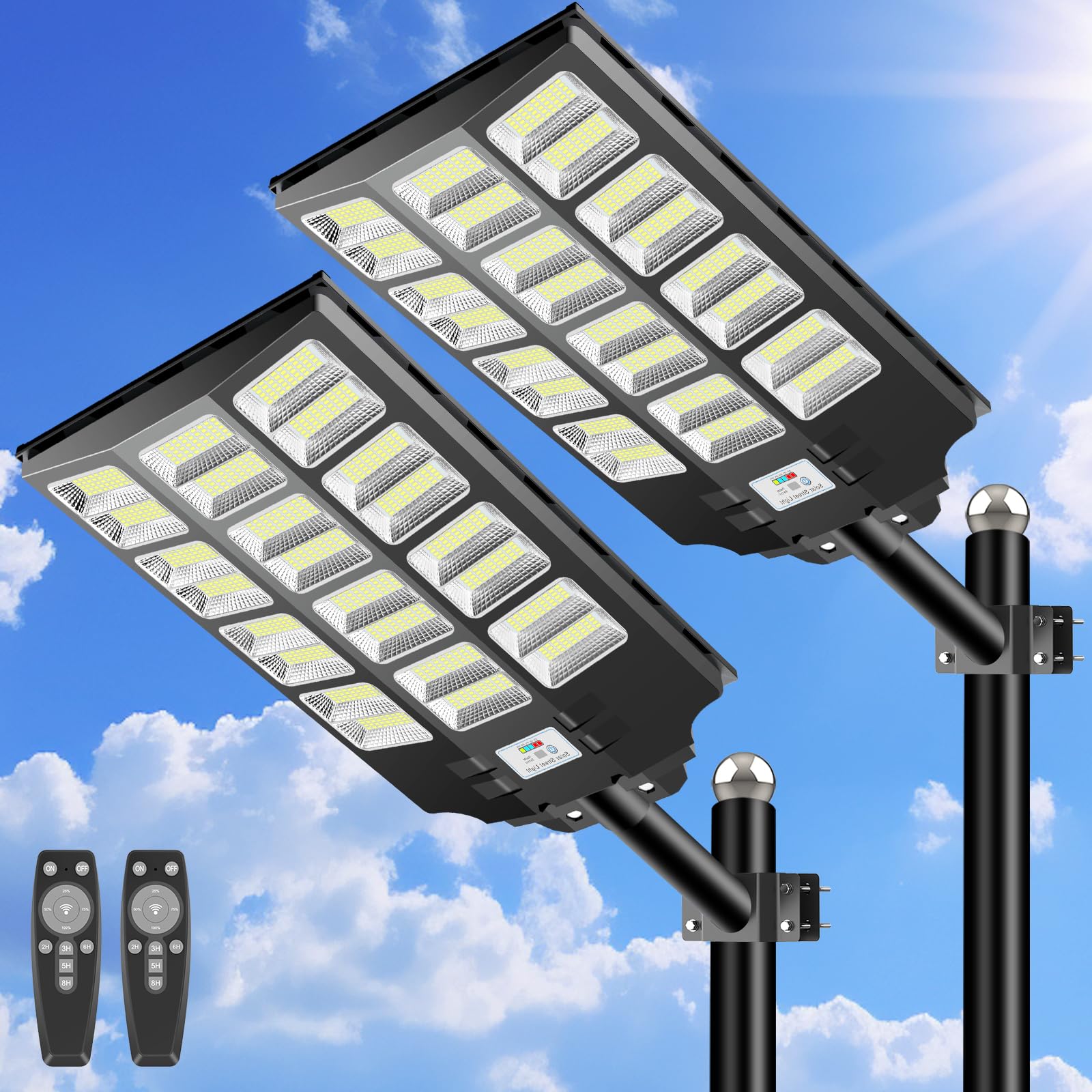 Photo 1 of CEDIO Solar Street Light - Black, 8000W