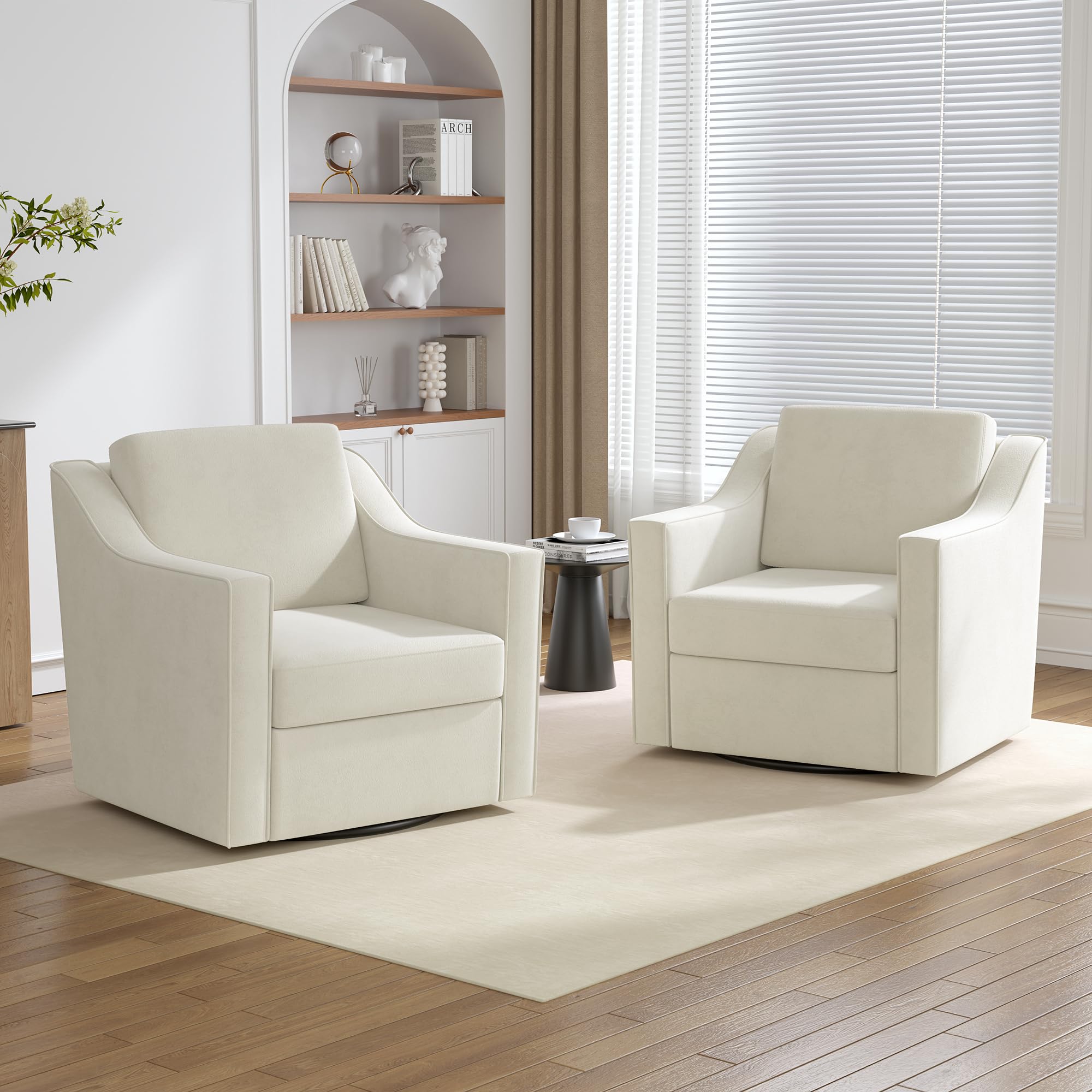 Qatiby Swivel Accent Chairs Set of 2