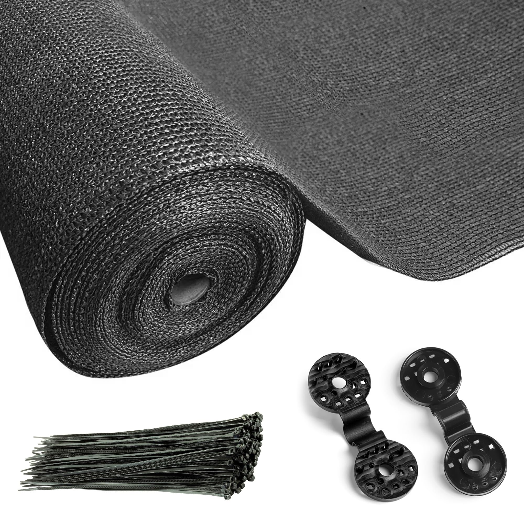 FB FunkyBuys Garden Screening 1x10m for Outdoor Protection - Privacy Screen & Summer-friendly Privacy Netting for Balcony & Patio - Tear Resistant Windbreak Fence Screening ANTHRACITE, 90gsm