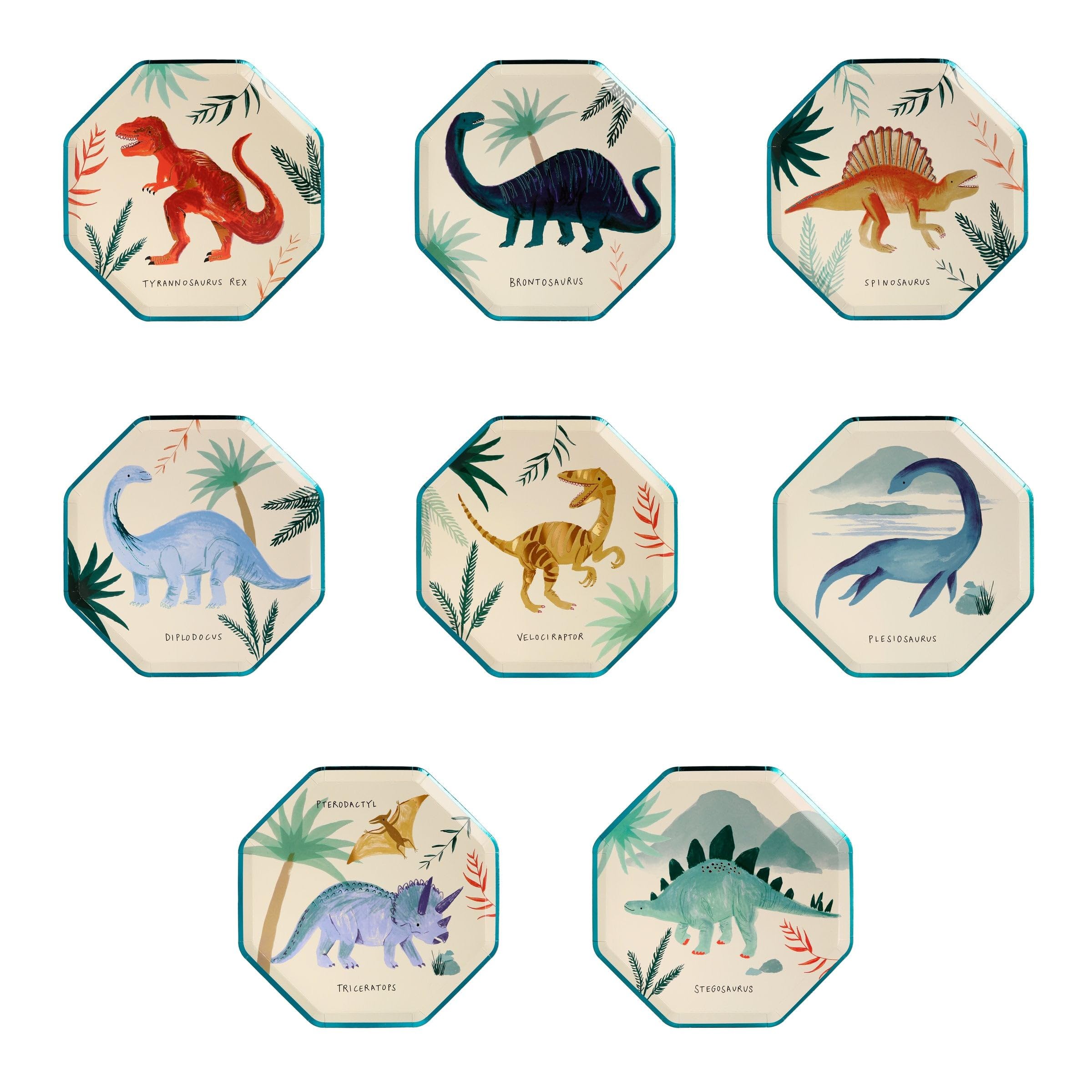 Dinosaur Kingdom Side Plates (Pack of 8)